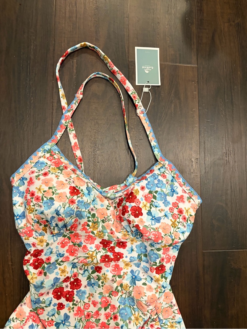 Eomenie Floral One Piece Swimsuit Medium NWT - Picture 2 of 7